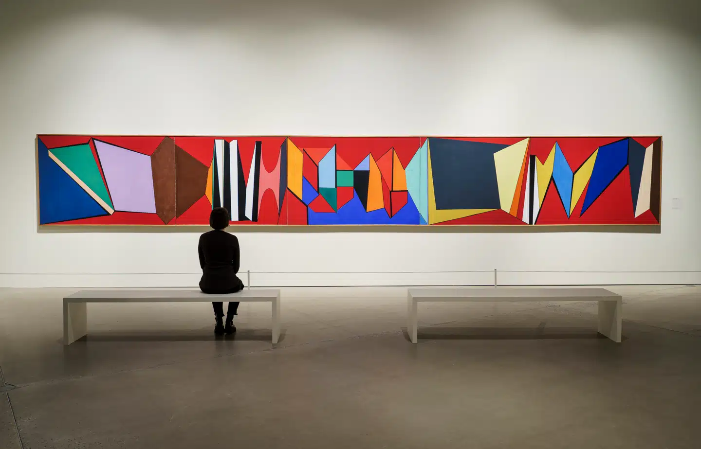 Da Richard Mortensen var professor på Kunstakademiet fra 1964 til 1980, var han en gigant i den moderne kunst i Danmark. Her ses »Opus Normandie« fra 1955, som er indbegrebet af den sene, »kanoniserede« Mortensens stil.