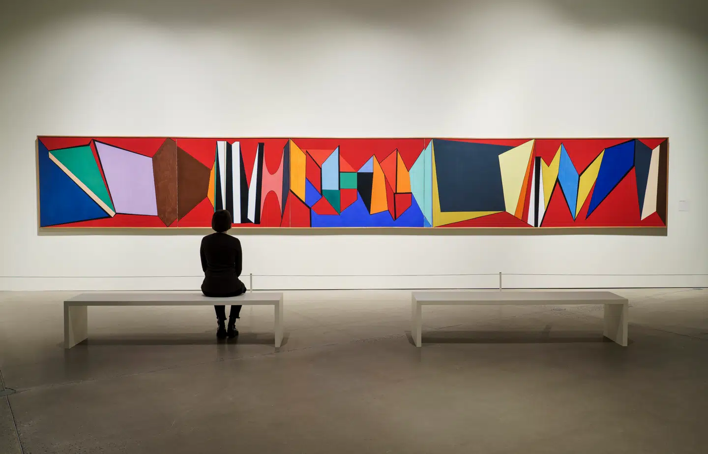 Da Richard Mortensen var professor på Kunstakademiet fra 1964 til 1980, var han en gigant i den moderne kunst i Danmark. Her ses »Opus Normandie« fra 1955, som er indbegrebet af den sene, »kanoniserede« Mortensens stil.