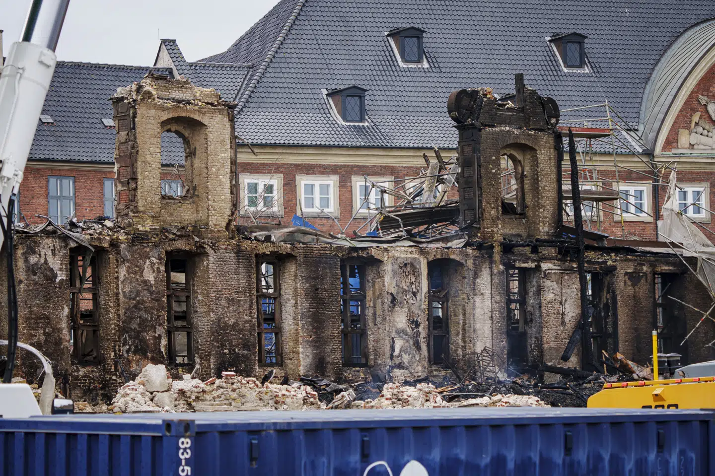 Der opstod brand i Børsen om morgenen 16. april. (Arkivfoto).