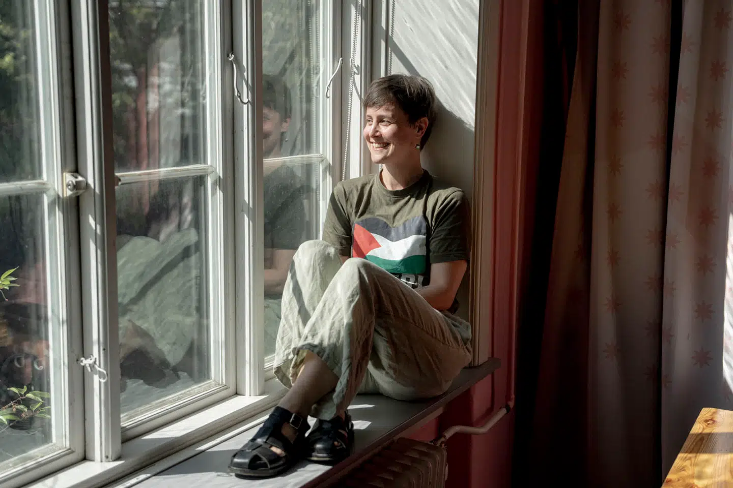 Signe Flyvbjerg er en af initiativtagerne bag Børneblokken for Palæstina, der hver dag under »Week of Rage« har arrangeret workshops for børn.