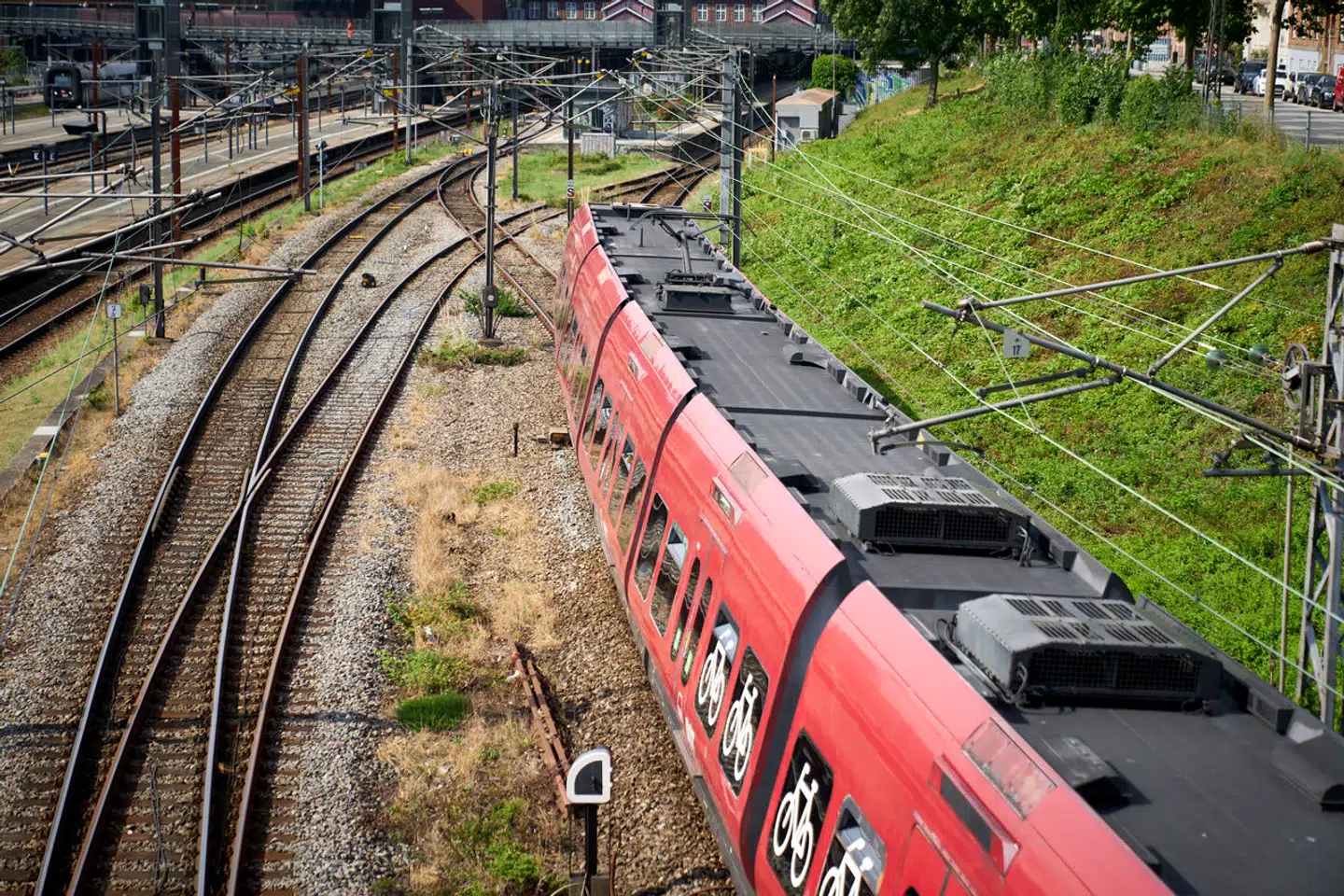 S-tog nær Østerport Station. Københavnd. 15. juli 2021
