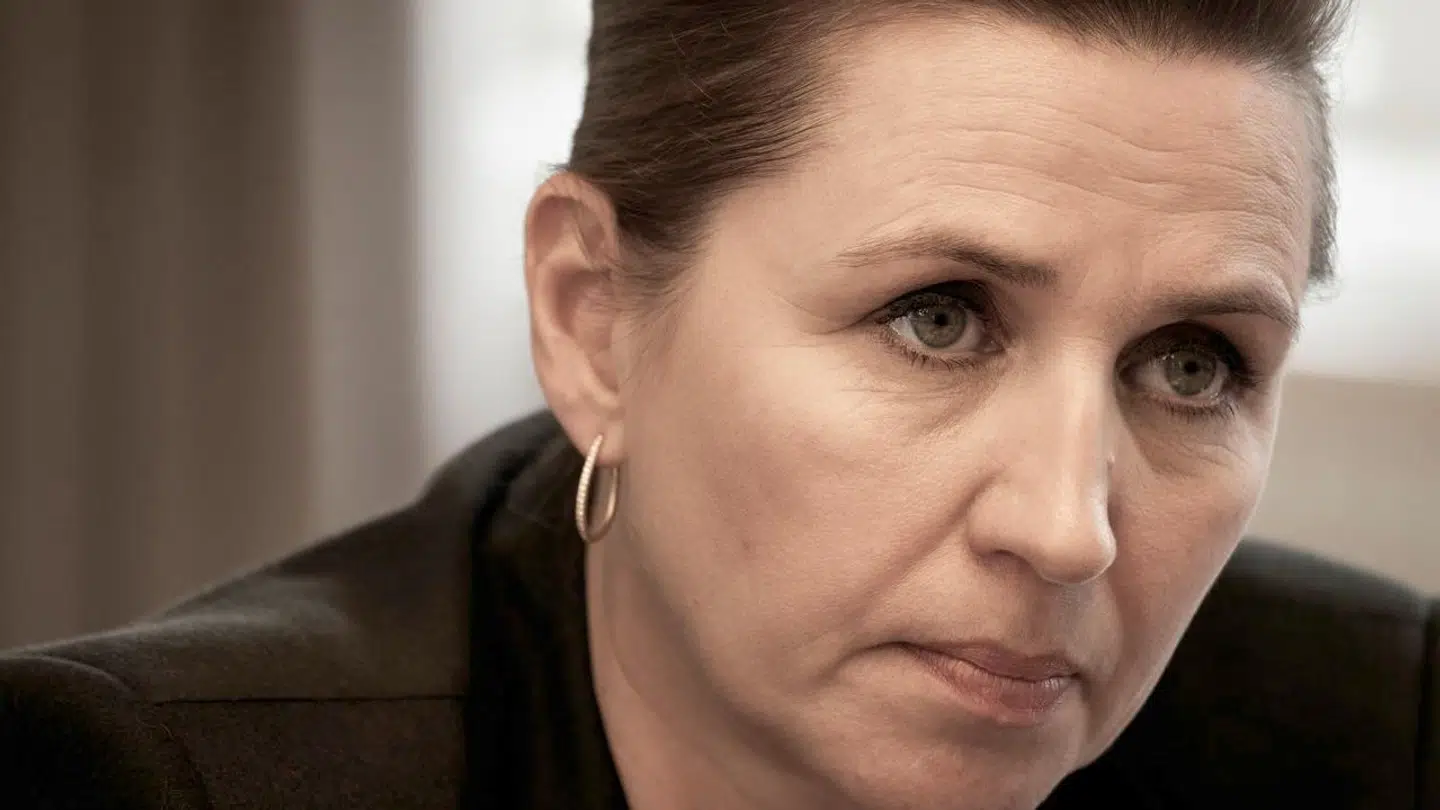 Statsminister Mette Frederiksen om toårsdagen for Ukraine. Her fotograferet på Marienborg.