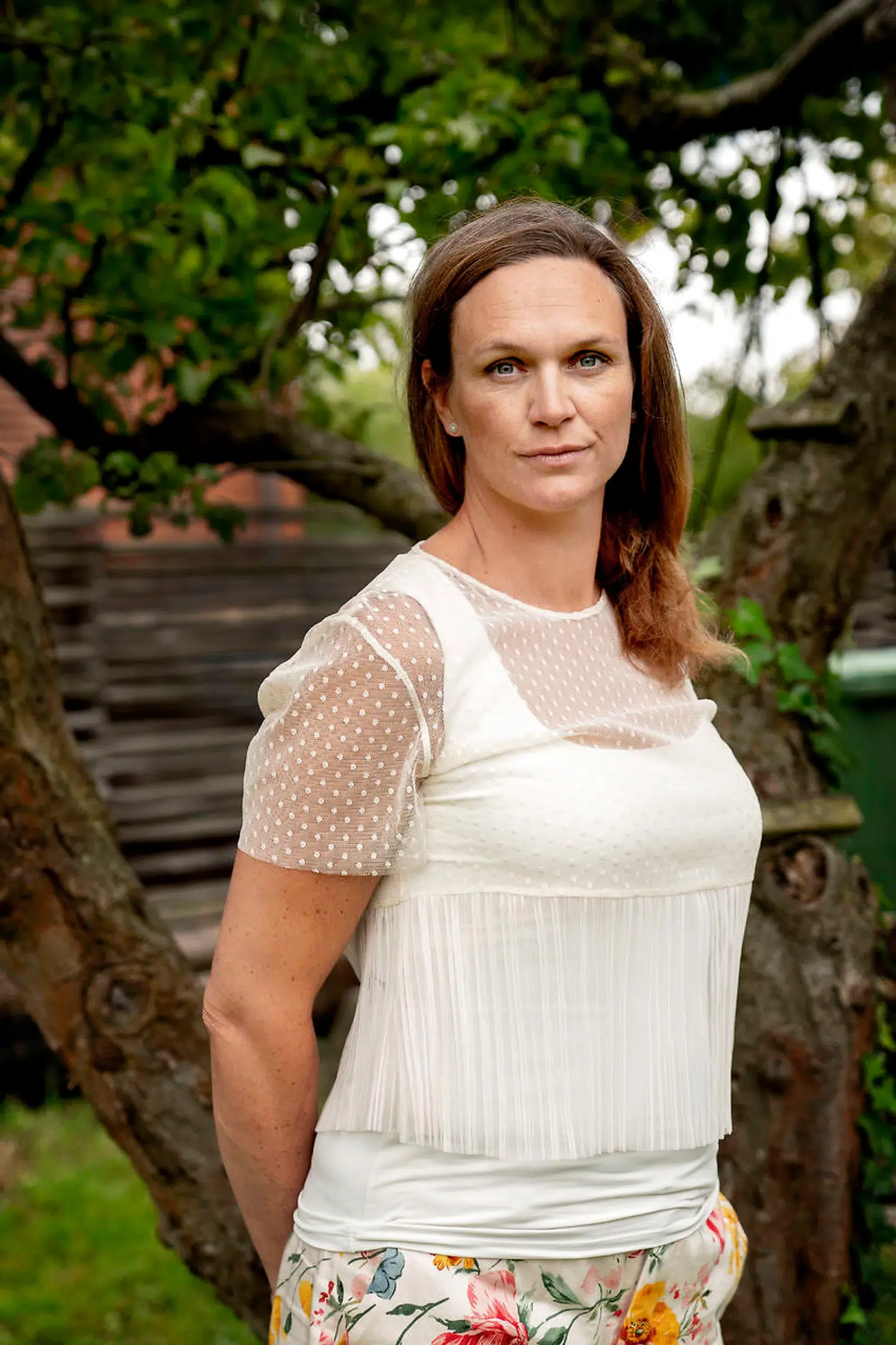 Merete Riisager i sin have på Amager.