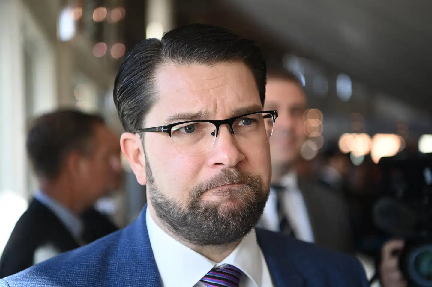 Sverigedemokraternas leder, Jimmie Åkesson, kalder magasinet "Kalla faktas" gennemgang for vrøvl, svigt og misinformation ifølge svensk TV4. (Arkivfoto).