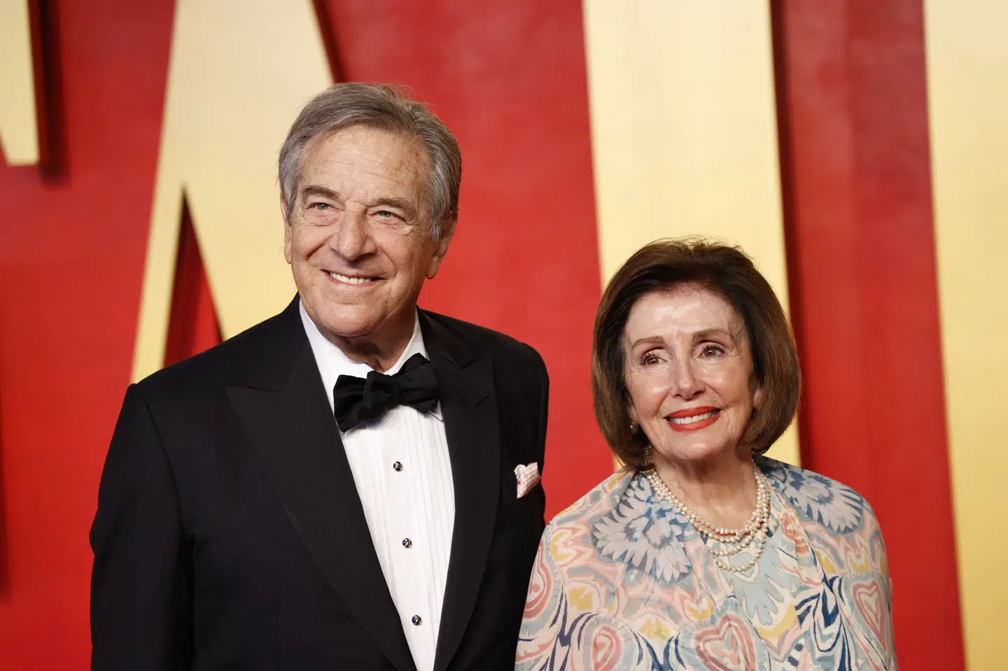 Nancy Pelosi og Paul Pelosi ses her ved fest i anledning af Oscar-uddelingen i Los Angeles i marts i år. (Arkivfoto).