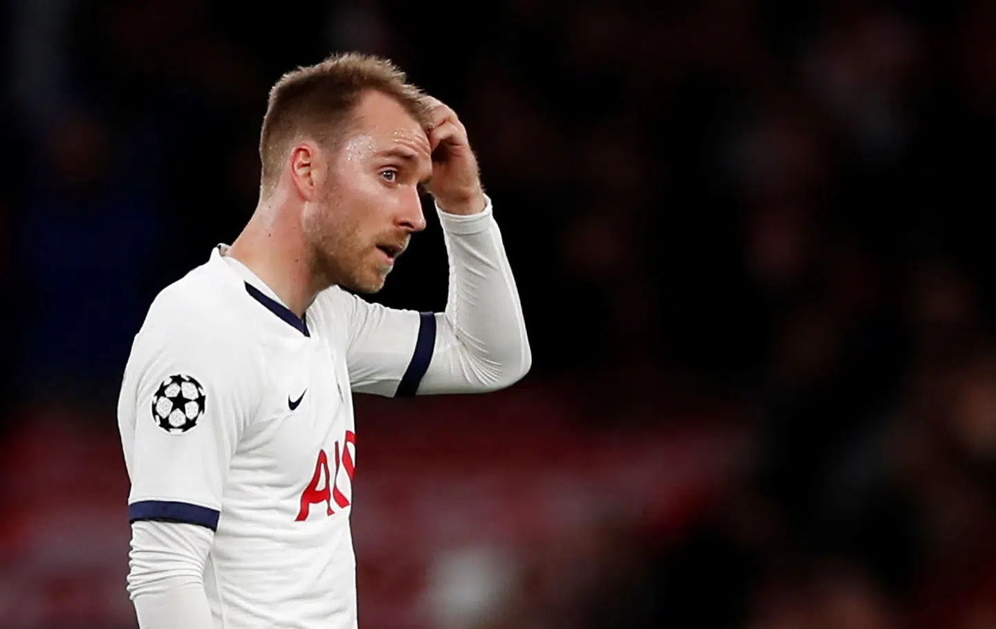 Soccer Football - Champions League - Group B - Tottenham Hotspur v Bayern Munich - Tottenham Hotspur Stadium, London, Britain - October 1, 2019 Tottenham Hotspur's Christian Eriksen reacts after Bayern Munich's fifth goal Action Images via Reuters/Paul Childs