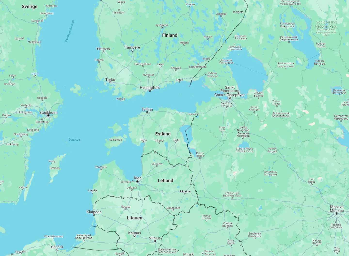 Det russiske forsvarsministerium foreslår at udvide Ruslands grænser i Østersøen ved Finland og Litauen.