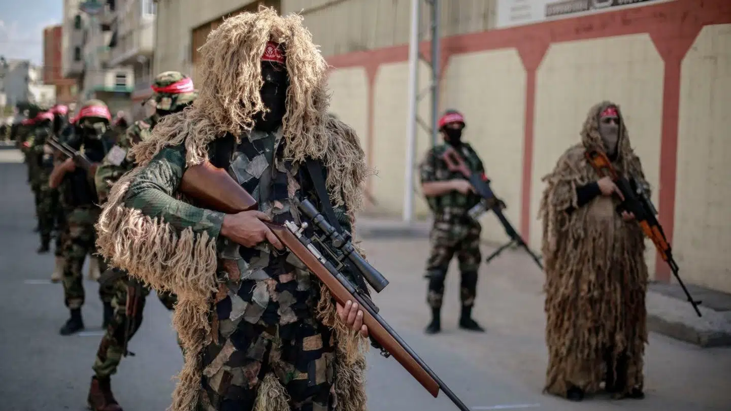 Her går den militære gren af DFLP parade i 2019, hvor Enhedslisten stadig samarbejdede med den palæstinensiske organisation. Enhedslisten hævdede ellers, at DFLP var afstået fra væbnet kamp.