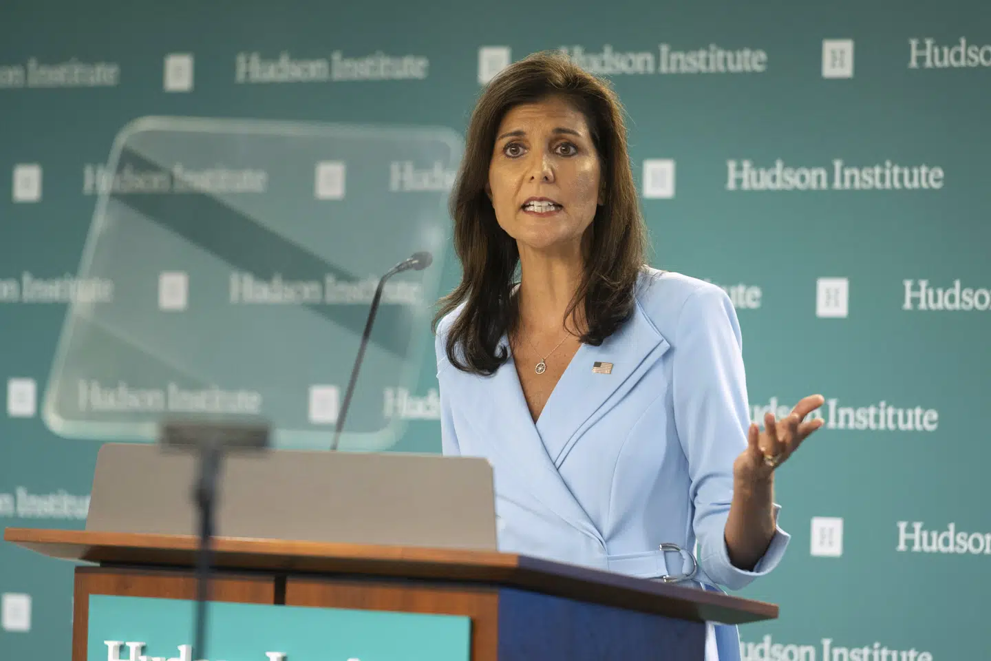 52-årige Nikki Haley droppede efter den såkaldte Super Tuesday i begyndelsen af marts at blive partiets kandidat og overlod dermed scenen til republikanske Trump. (Arkivfoto.)