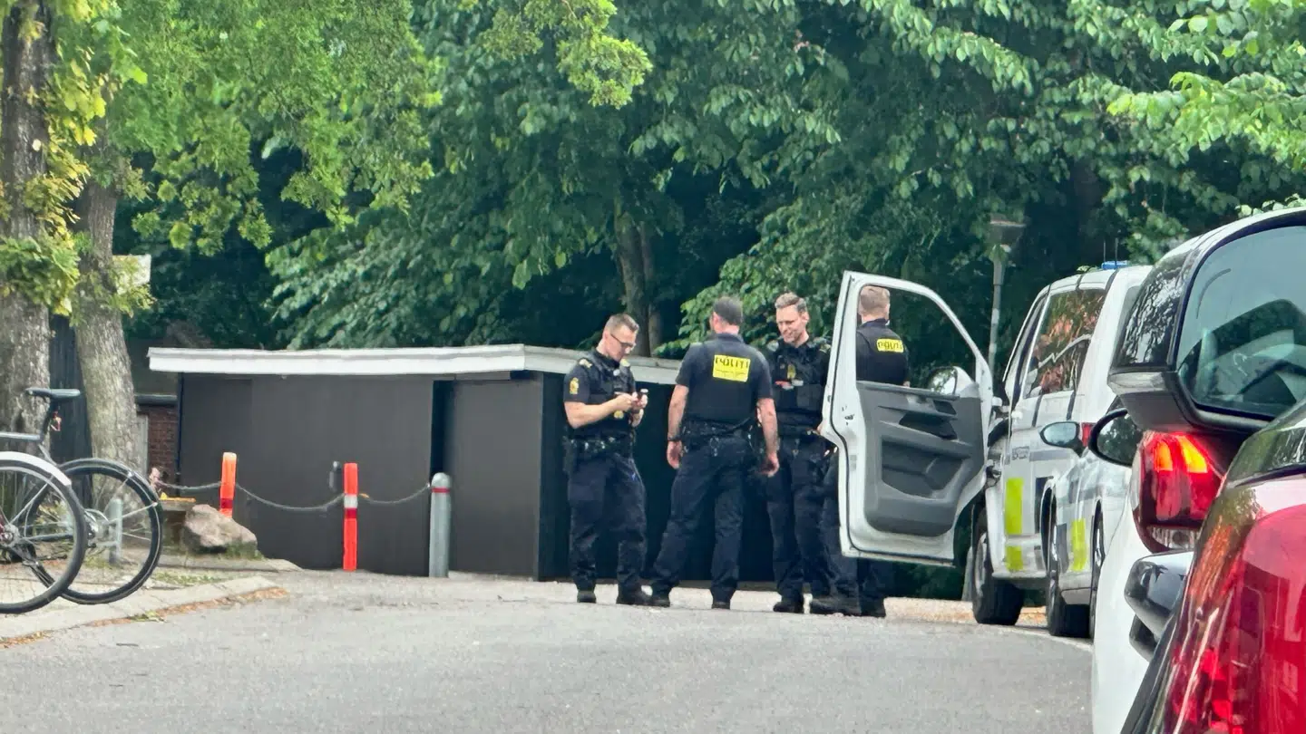 Politiet rykkede ud med indsatsleder. Foto: Presse-fotos.dk