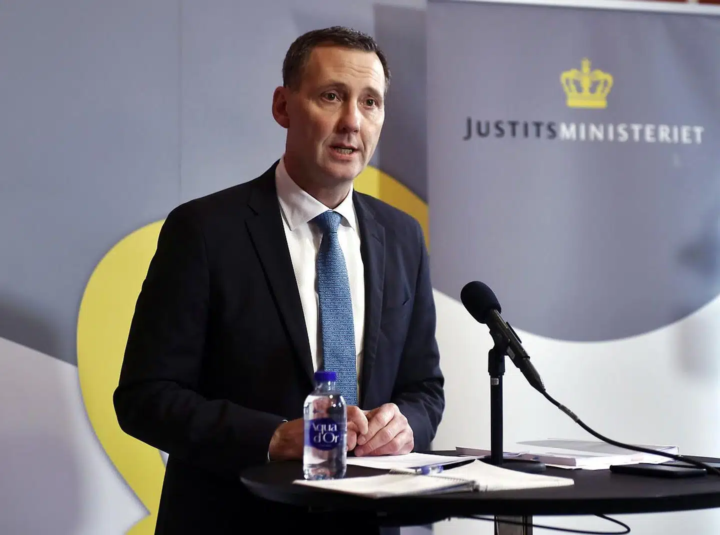Justitsminister Nick Hækkerup holder pressemøde om myndighedernes redegørelser i teledatasagen i Justitsministeriet.