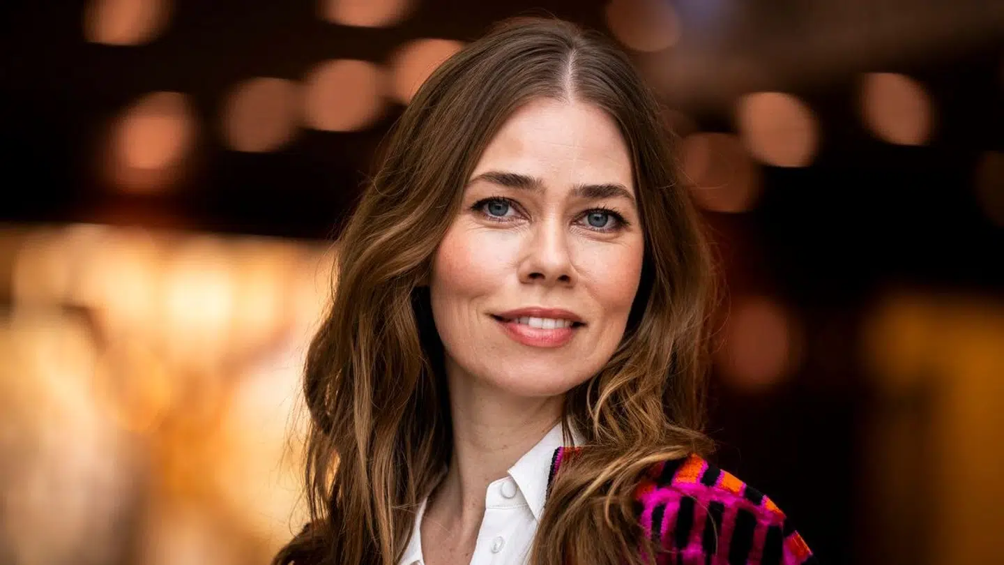 Birgitte Hjort Sørensen ved pressemøde på den danske thrillerserie »Oxen« i Den Sorte Diamant i København fredag den 6. oktober 2023. »Oxen« er en ny dansk thrillerserie fra TV 2 om jægersoldaten Oxen.