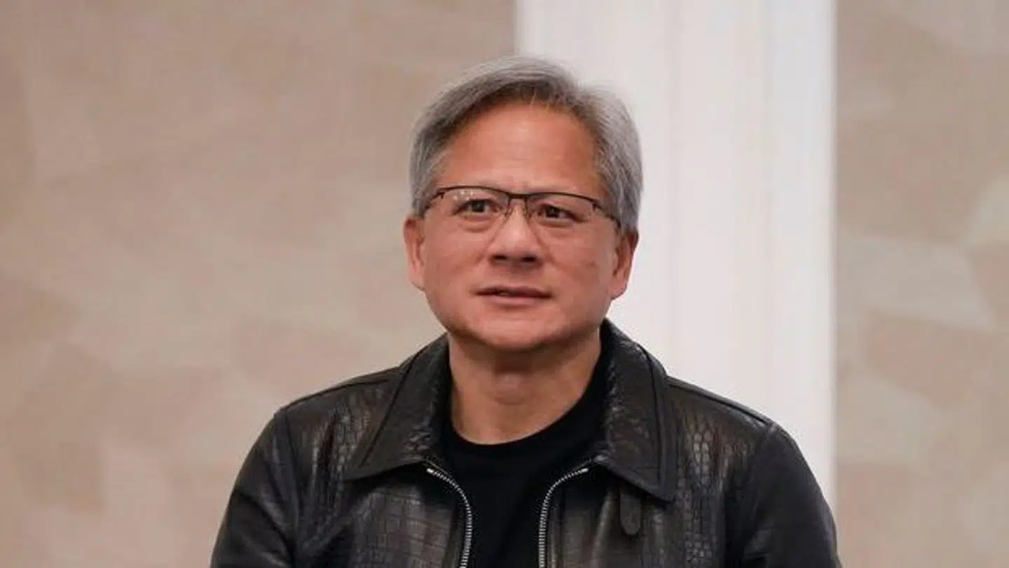 Nvidia CEO and co-founder Jensen Huang attends a media round table event at a hotel in Kuala Lumpur, Malaysia Friday, Dec. 8, 2023. (AP Photo/Vincent Thian)