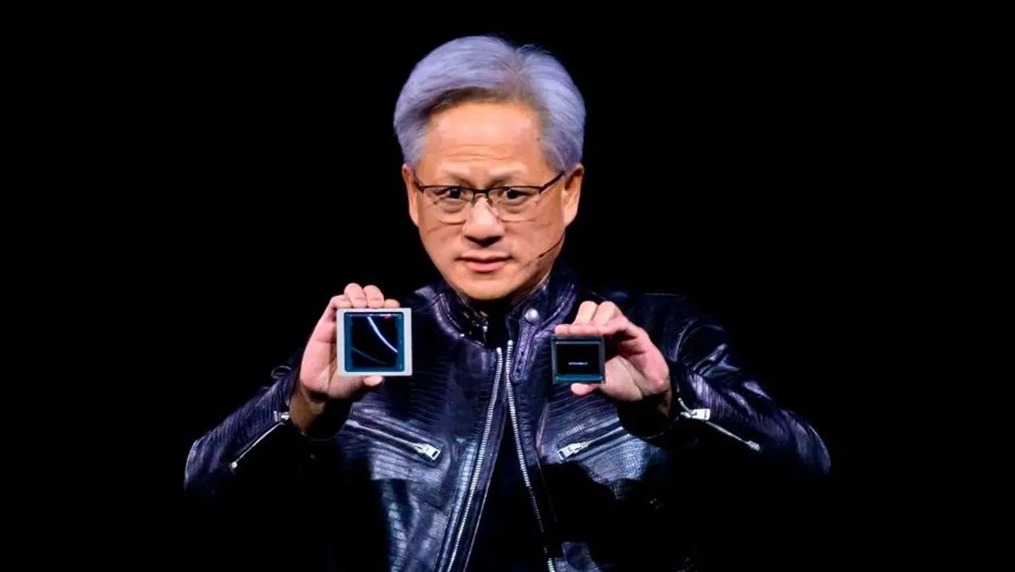 Jensen Huang præsenterer Nvidia-produkter under en konference om kunstig intelligens i marts 2024.