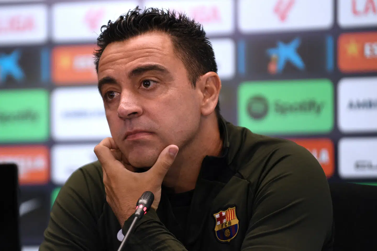 Xavi satte på et pressemøde lørdag første gang ord på fyringen.