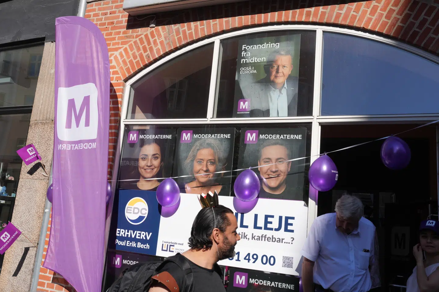 I år er første gang, at Moderaterne stiller op til EU-parlamentsvalget. Flere af partiets kandidater har oplevet hærværk på valgplakater. (Arkivfoto).