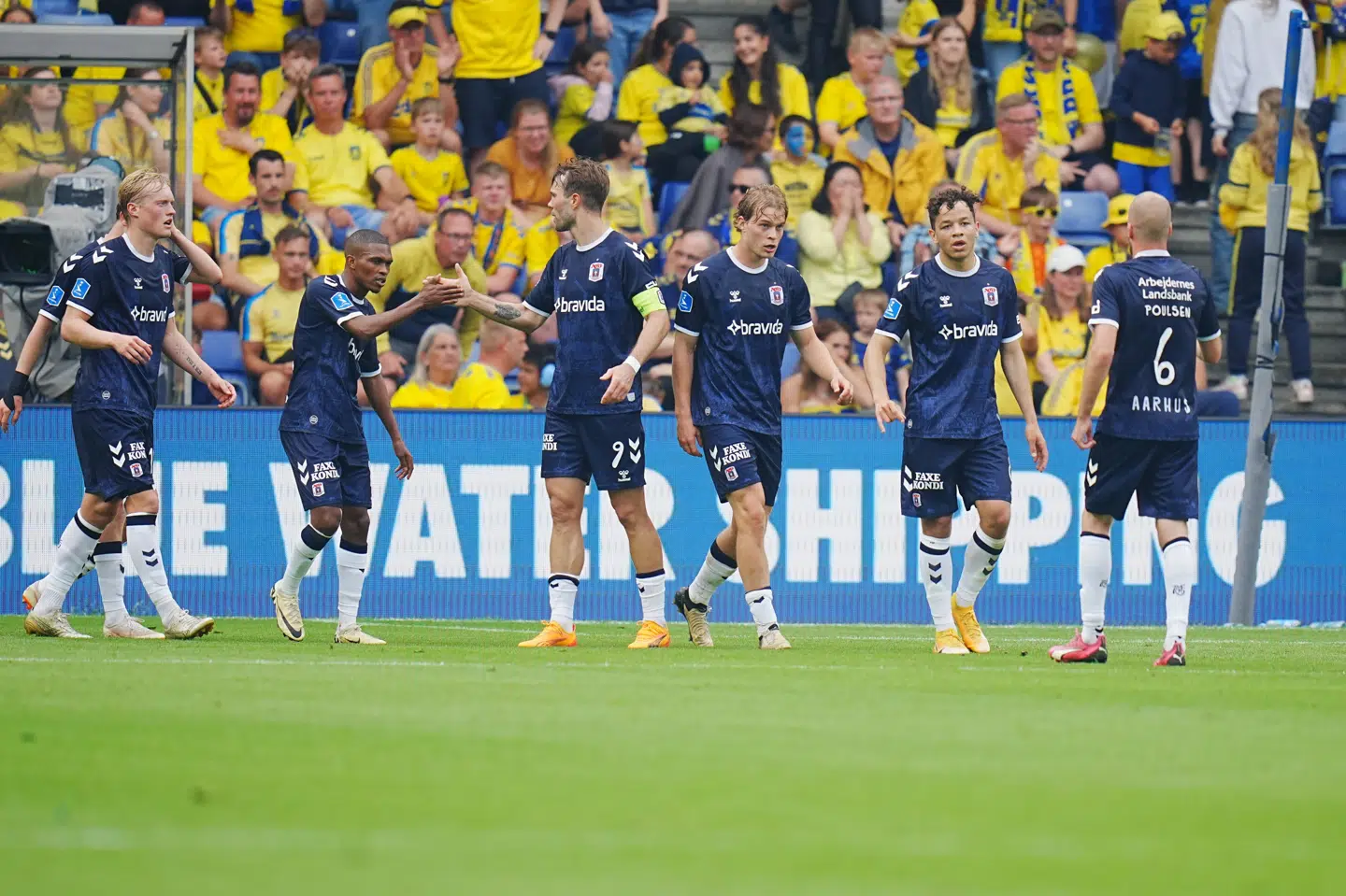 Patrick Mortensen scorede med anførerbindet om armen det afgørende mål mod Brøndby.