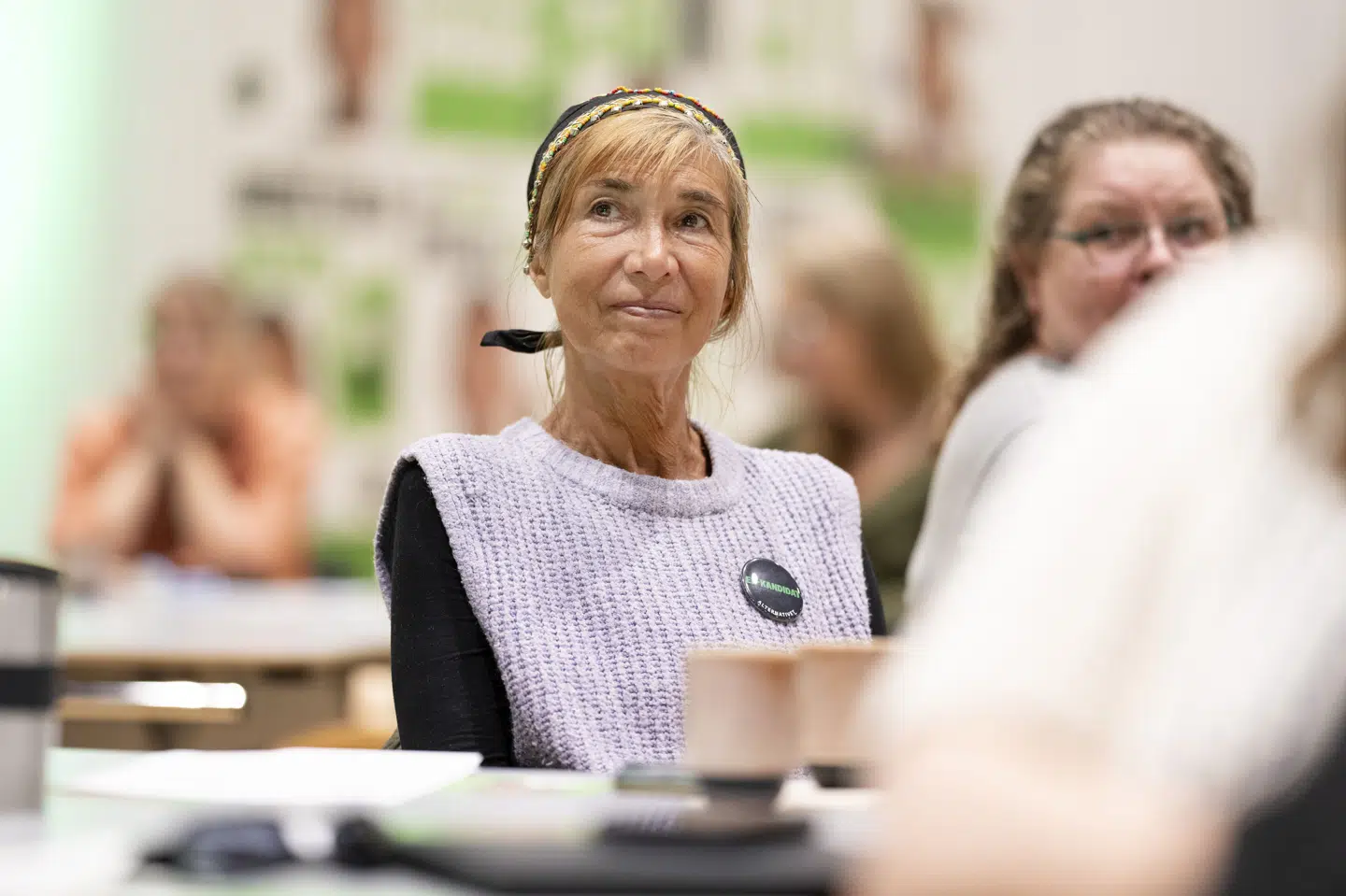 Nu tidligere EP-kandidat Irina Bjørnø er fotograferet på Alternativets Landsmøde i Odense lørdag den 11. maj 2024. (Arkivfoto).