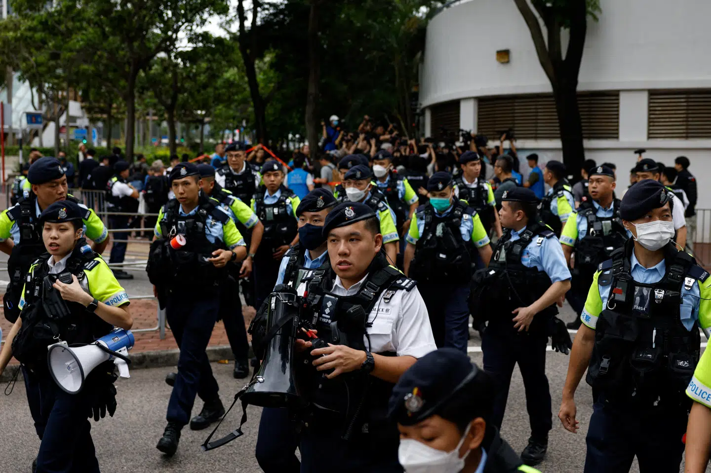 Politiet afventer dom til 47 prodemokratiske aktivister i Hongkong.