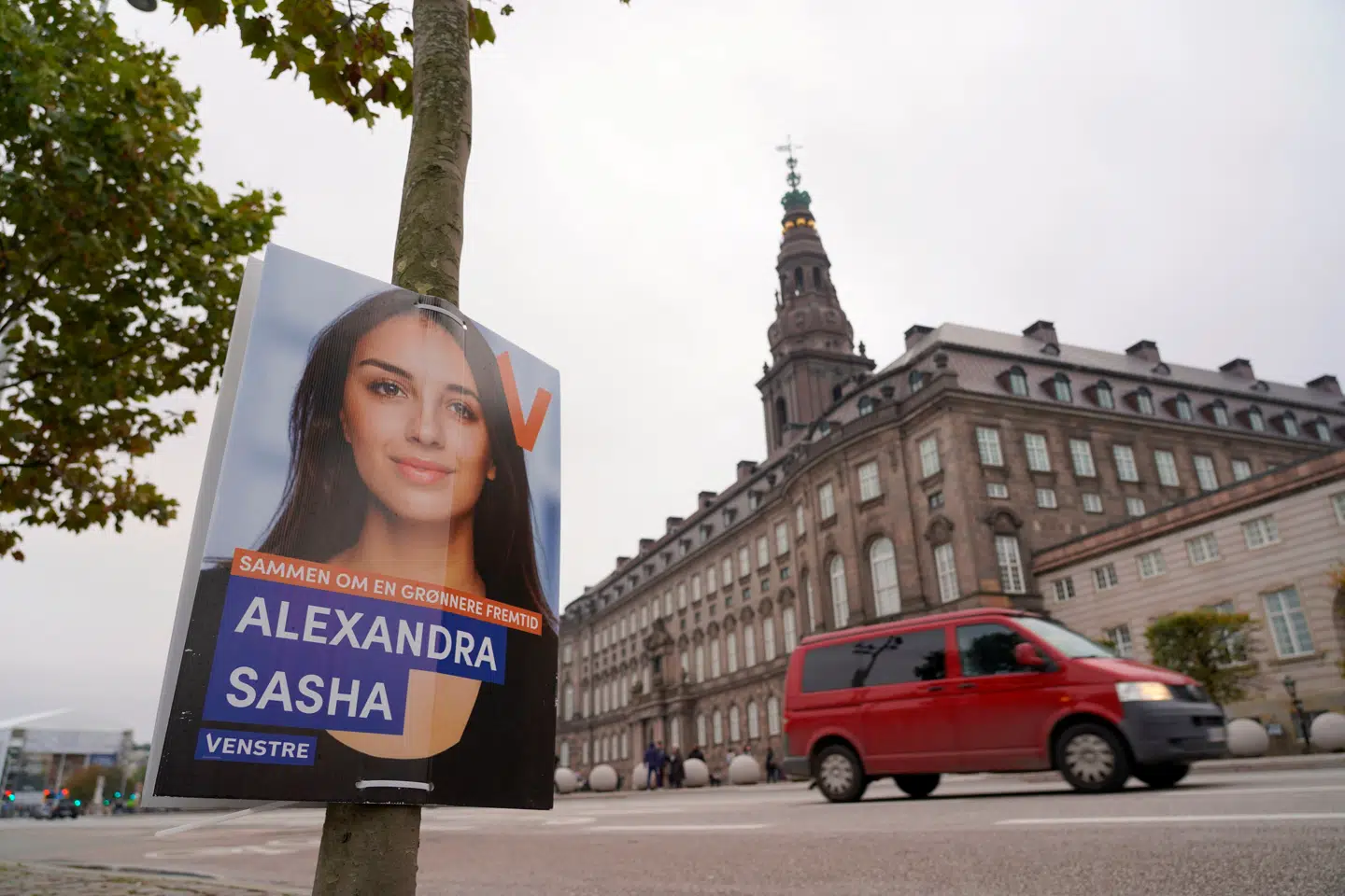 En valgplakat for Alexandra Sasha tilbage i 2022. (Arkivfoto).