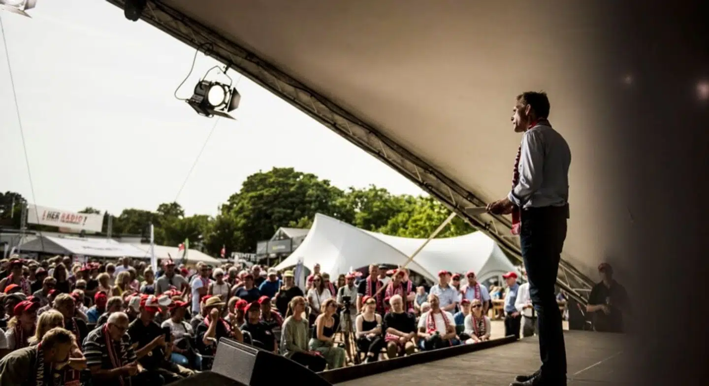 Folkemødet forventer også afbrydelser fra propalæstinensiske demonstranter. Derfor opfordrer Folkemødets direktør nu de enkelte scener til at invitere demonstranterne på scenen og give dem taletid - uanset, hvad emnet ellers måtte være. Arkivfoto.