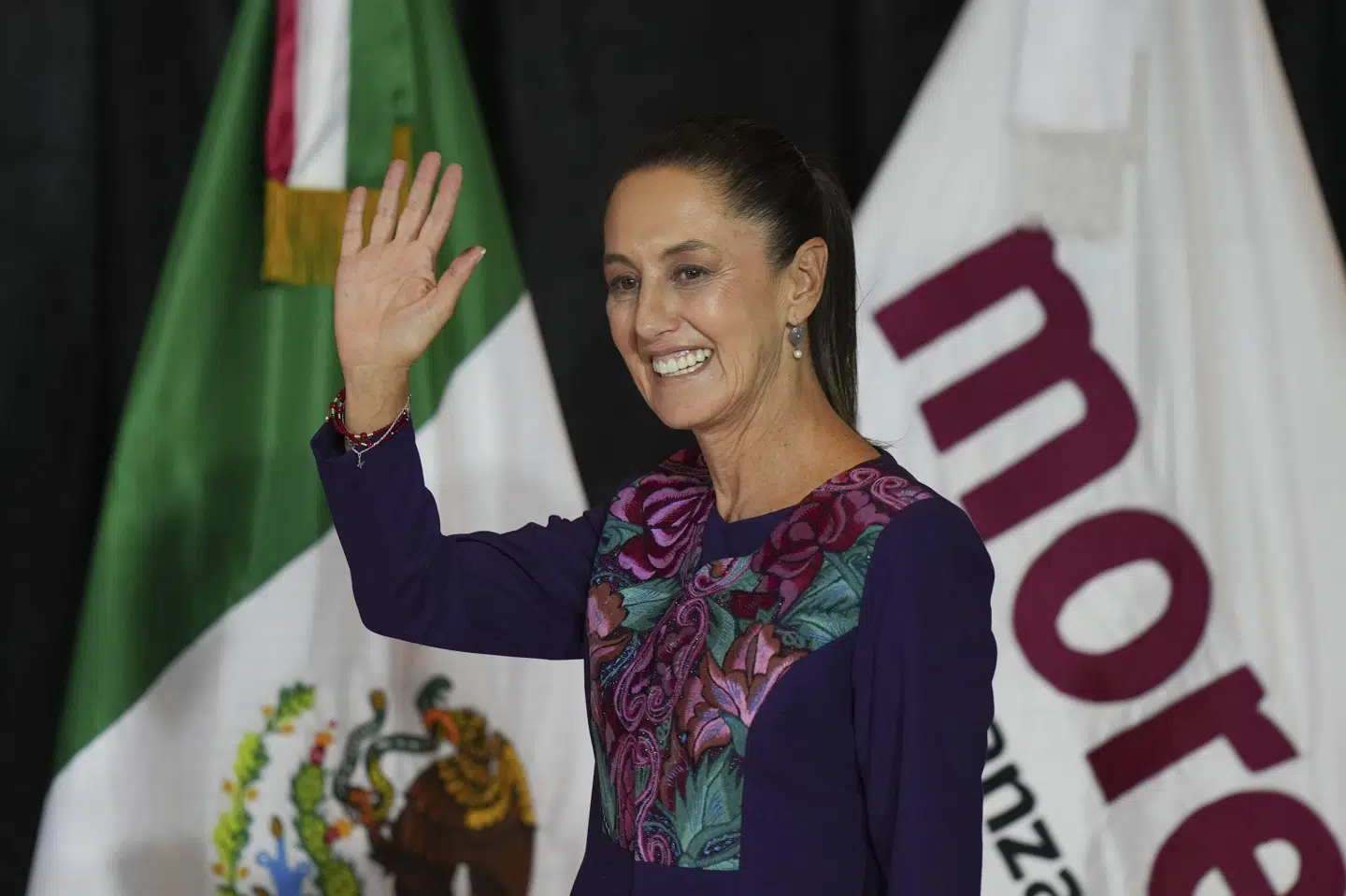 Sheinbaum ses her tidligt mandag lokal tid, inden hun skal tale til støtter i Mexico City.