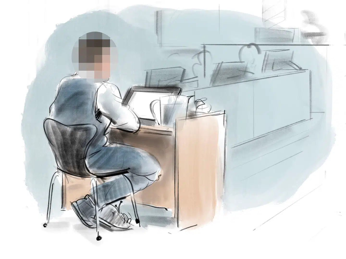 Tiltalte har tidligere forklaret, at han med tiden har udviklet en problematisk afhængighed af det, der bliver beskrevet som »hardcore« porno.