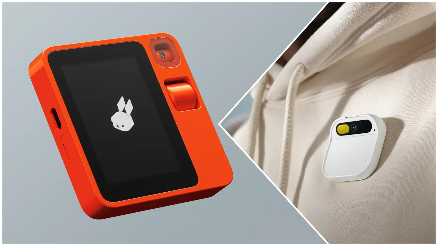 De hypede AI-dimser Rabbit R1 og Humane AI Pin.