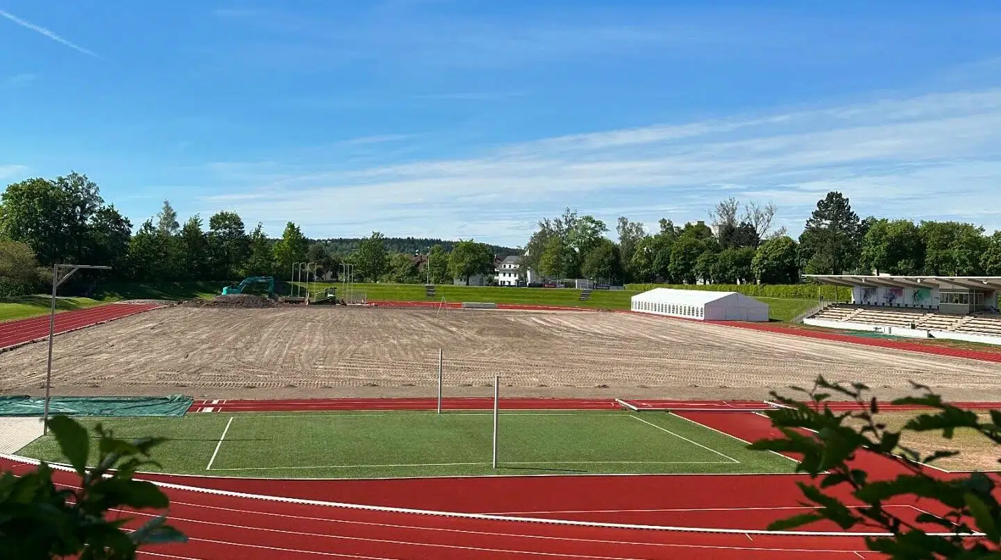 Sådan så banen ud indtil søndag morgen.