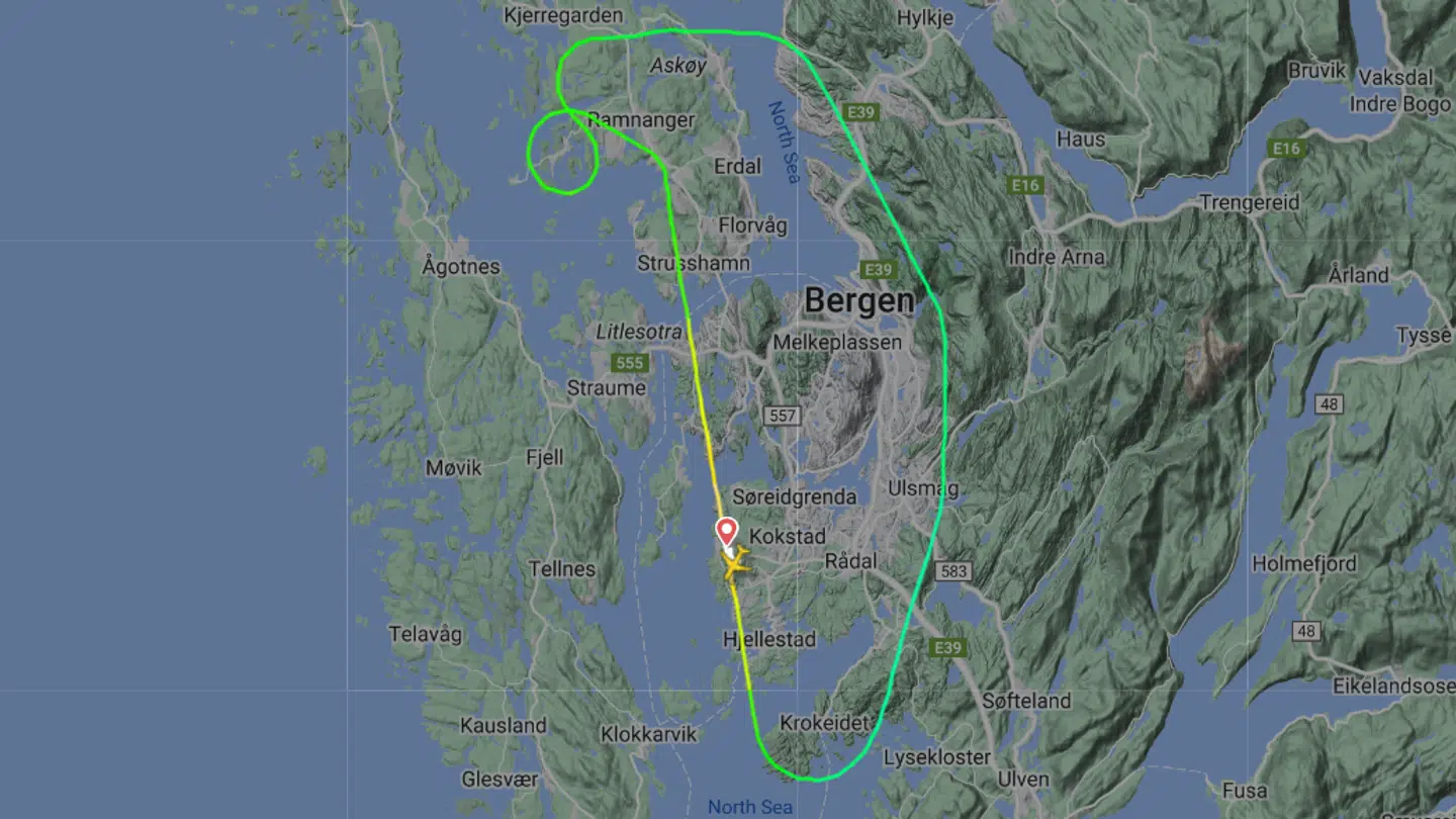 Sådan så turen ud, som WF 1303 måtte ud på.