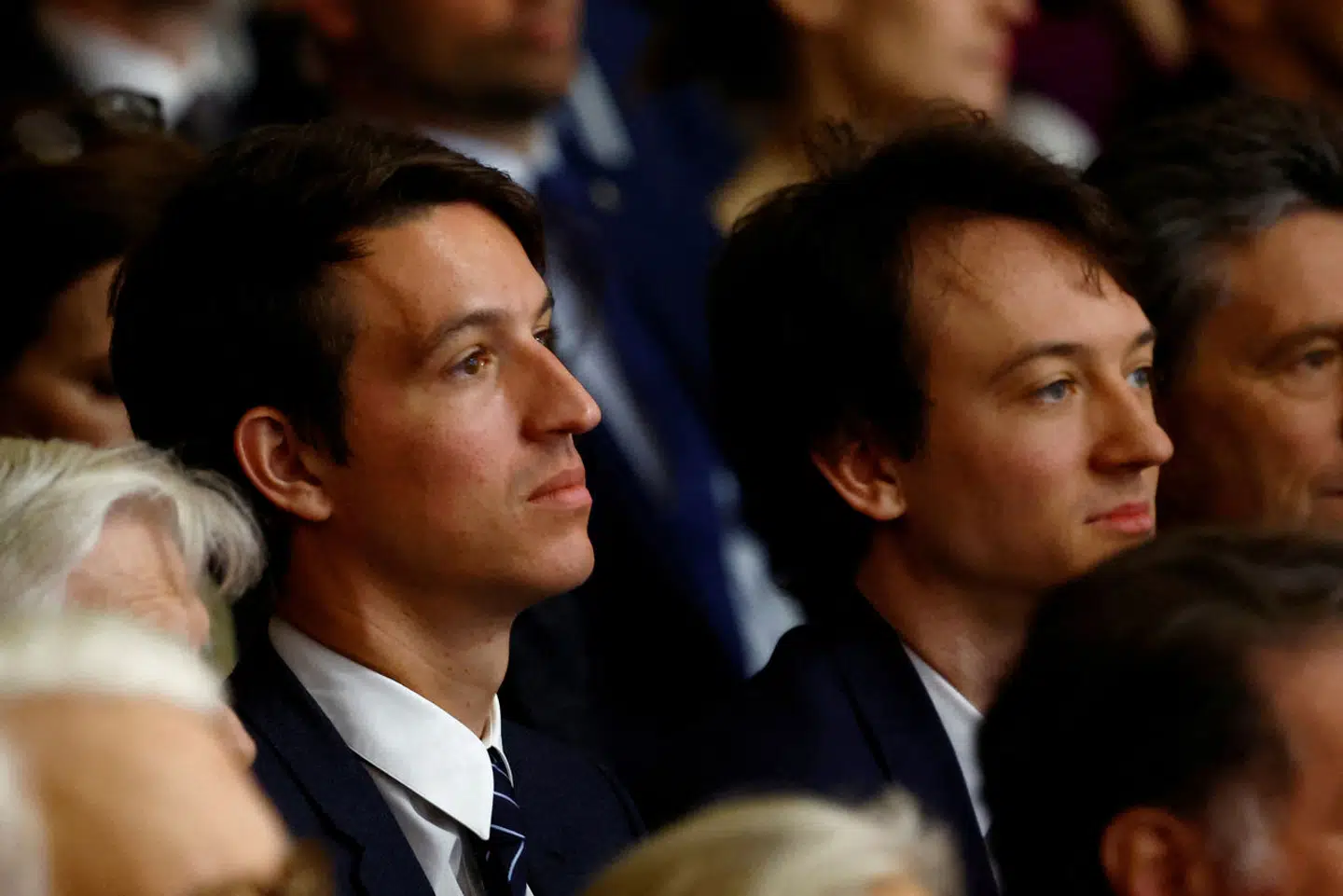 Bernard Arnaults børn, Alexandre Arnault (t.v.) og Frederic Arnault (t.h.), sidder begge i bestyrelsen for LVMH.