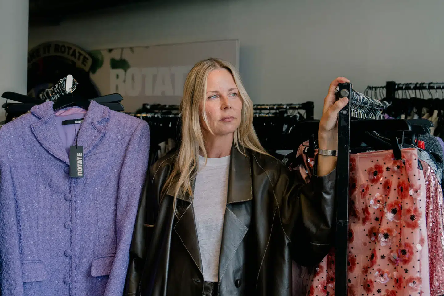 Denise Christensen er administrerende direktør i det danske modehus Birger Christensen, som huser de to brands ROTATE og REMAIN.