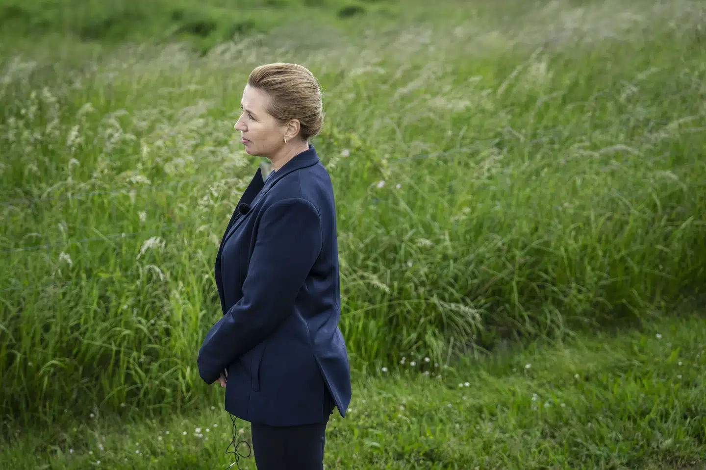 Mette Frederiksen er rystet efter en hændelse på Kultorvet i København fredag aften, hvor en mand ifølge Statsministeriet slog hende. Ud over et lettere piskesmæld er Mette Frederiksen i god behold, oplyser Statsministeriet lørdag formiddag. (Arkivfoto).