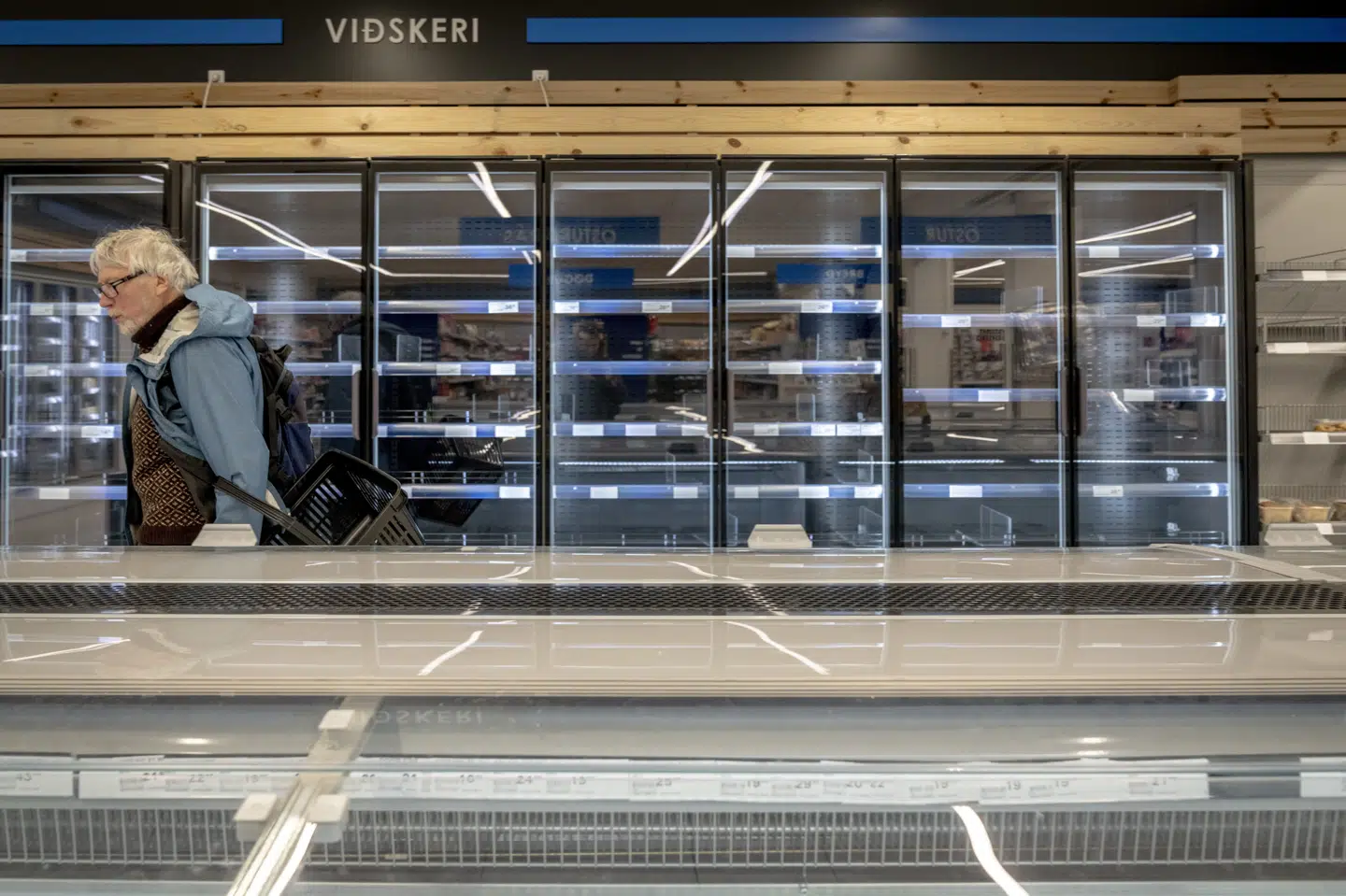 Strejken på Færøerne har medført tomme hylder i supermarkederne.