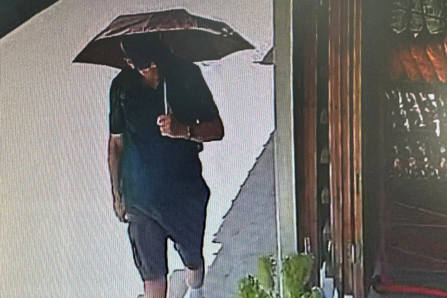 Et billede taget fra et overvågningskamera viser tv-lægen Michael Mosley på den græske ø Simi. Det var kort før han forsvandt onsdag.