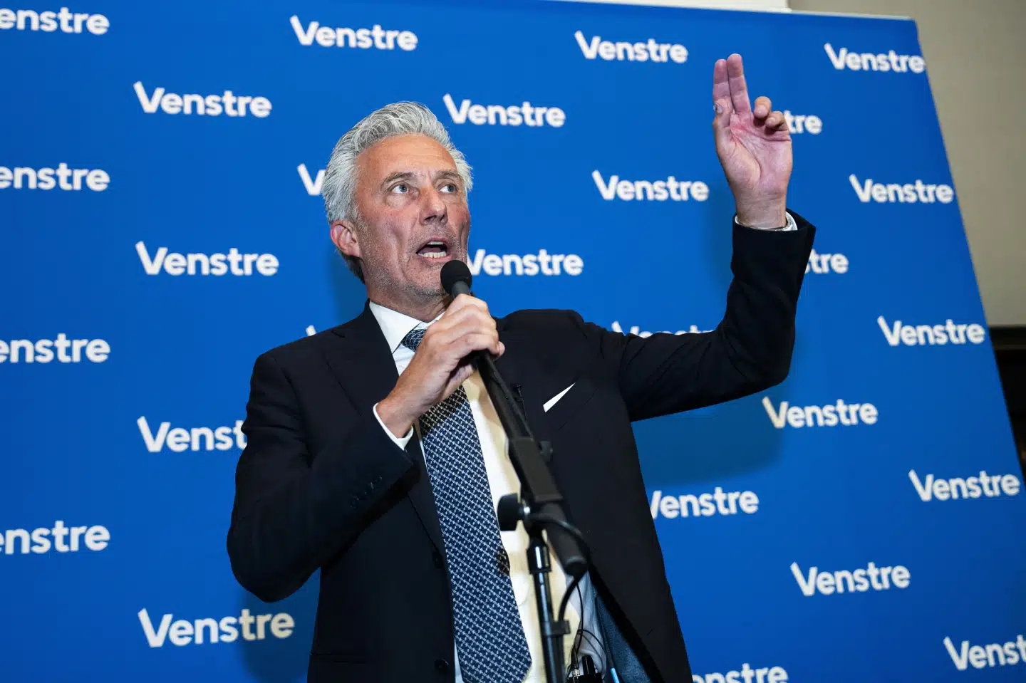Morten Løkkegaard var på scenen til Venstres valgfest søndag aften. Han er partiets spidskandidat, og som den første kandidat rundede han mandag eftermiddag 100.000 personlige stemmer.
