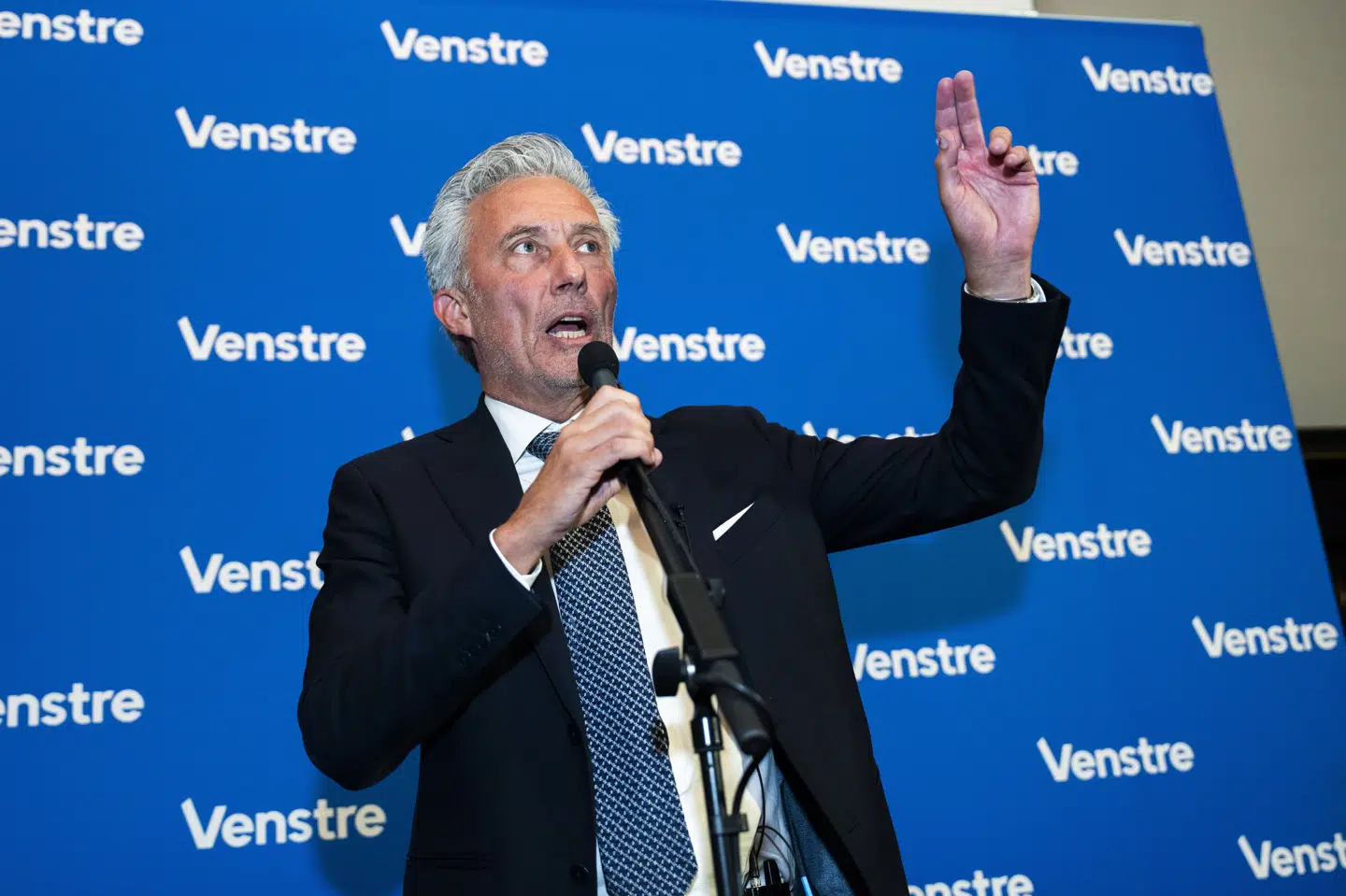 Morten Løkkegaard var på scenen til Venstres valgfest søndag aften. Han er partiets spidskandidat, og som den første kandidat rundede han mandag eftermiddag 100.000 personlige stemmer.