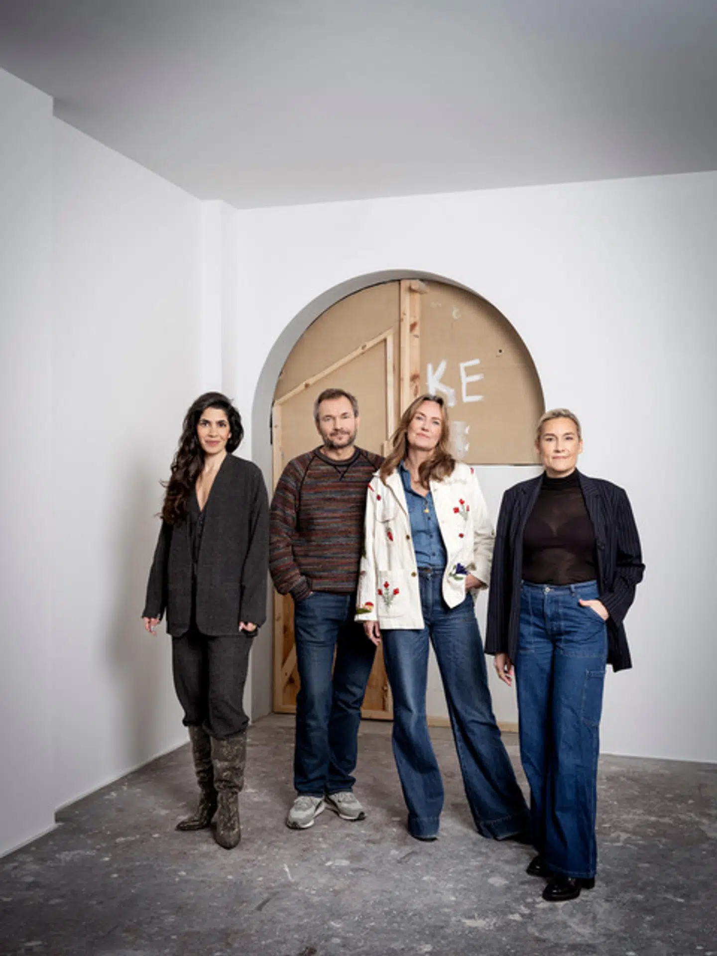 Sara Lysgaard, Thomas Asbæk, Luise Gomard og Tania Asbæk står bag en ny kunsthal på Nørrebro.