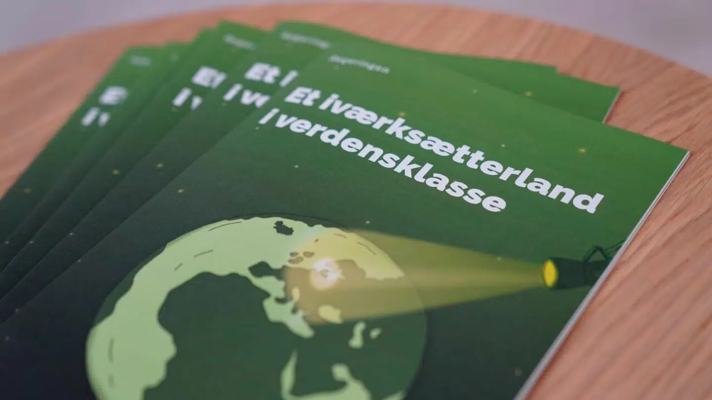 Erhvervsminister Morten Bødskov (S), økonomiminister Stephanie Lose (V), kulturminister Jakob Engell-Schmidt (M) og skatteminister Jeppe Bruus (S) præsenterer regeringens strategi for dansk iværksætteri på et pressemøde i Erhvervsministeriet onsdag den 12. juni 2024.