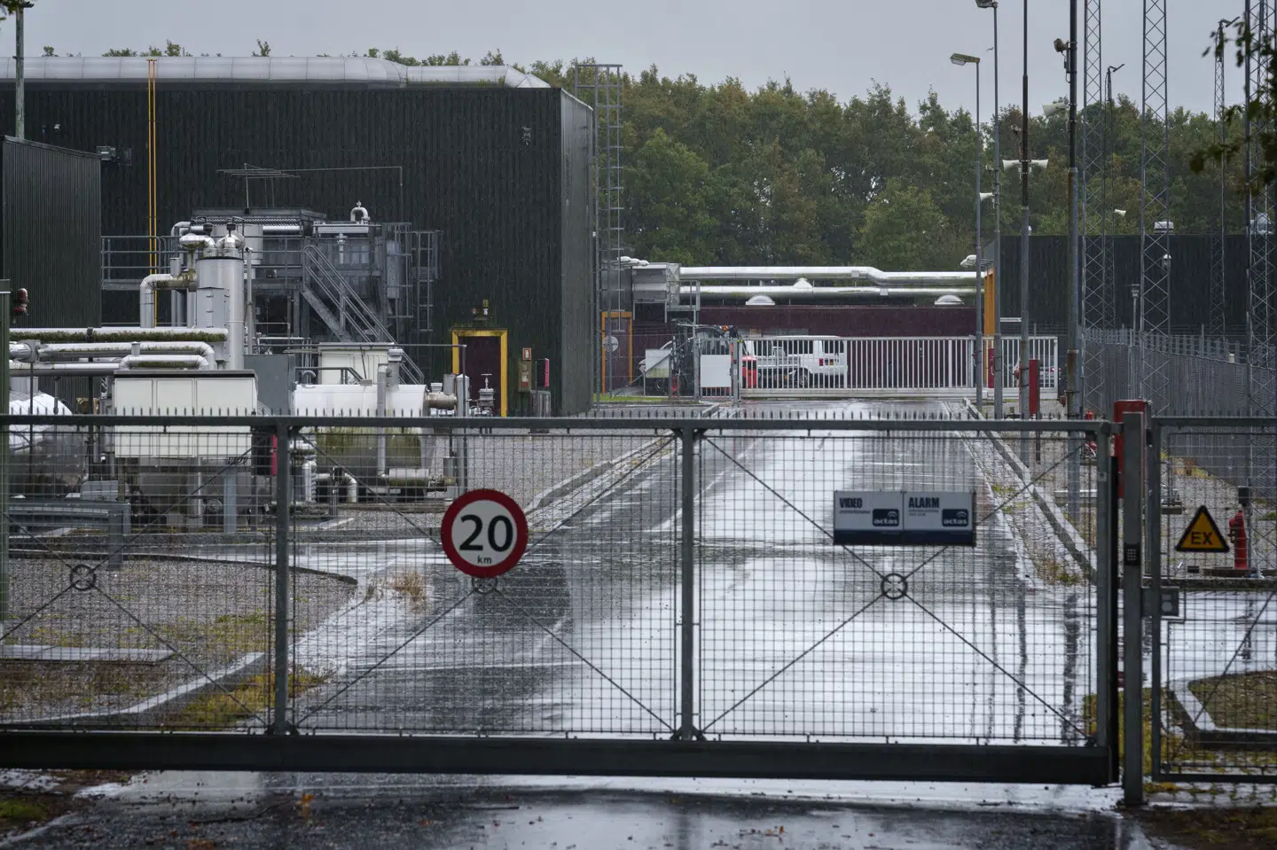 Lille Torup Gaslager ved Lille Torup nord for Viborg - her fotograferet i 2022 - er det ene af Danmarks to underjordiske naturgaslagre, som hører under Energinet. Tirsdag er sektorberedskabet for energisektoren hævet, og det betyder, at energiselskaber skærper opmærksomheden på sikkerheden ved deres anlæg.