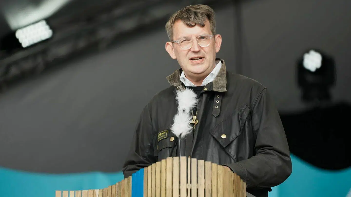 Troels Lund Poulsen talte lørdag middag på Folketmødet på Bornholm.