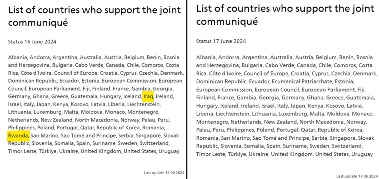 Listen til højre er den seneste. Den kan nå at ændre sig til og med 18. juni.