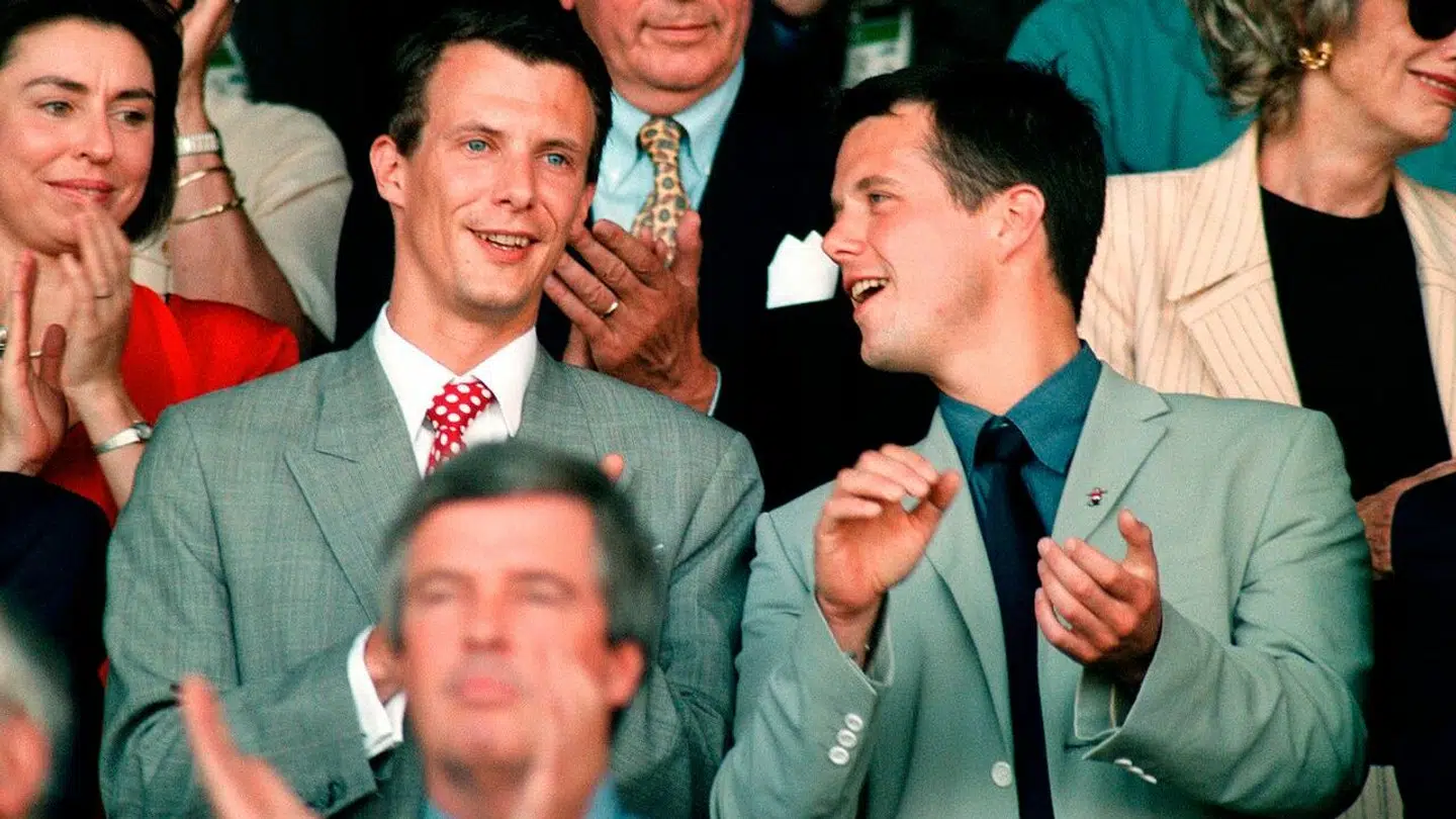 Prins Joachim og kronprins Frederik under VM i 1998.