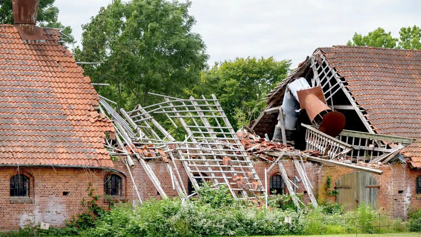 En del af de ladebygning og stalde, som Stadil lige har tilkøbt.