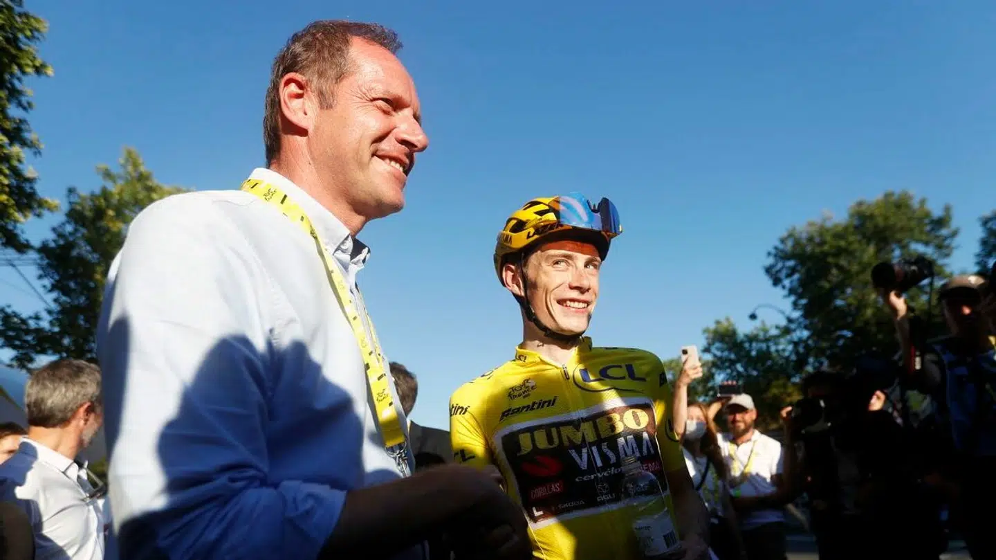 Jonas Vingegaard og Christian Prudhomme.