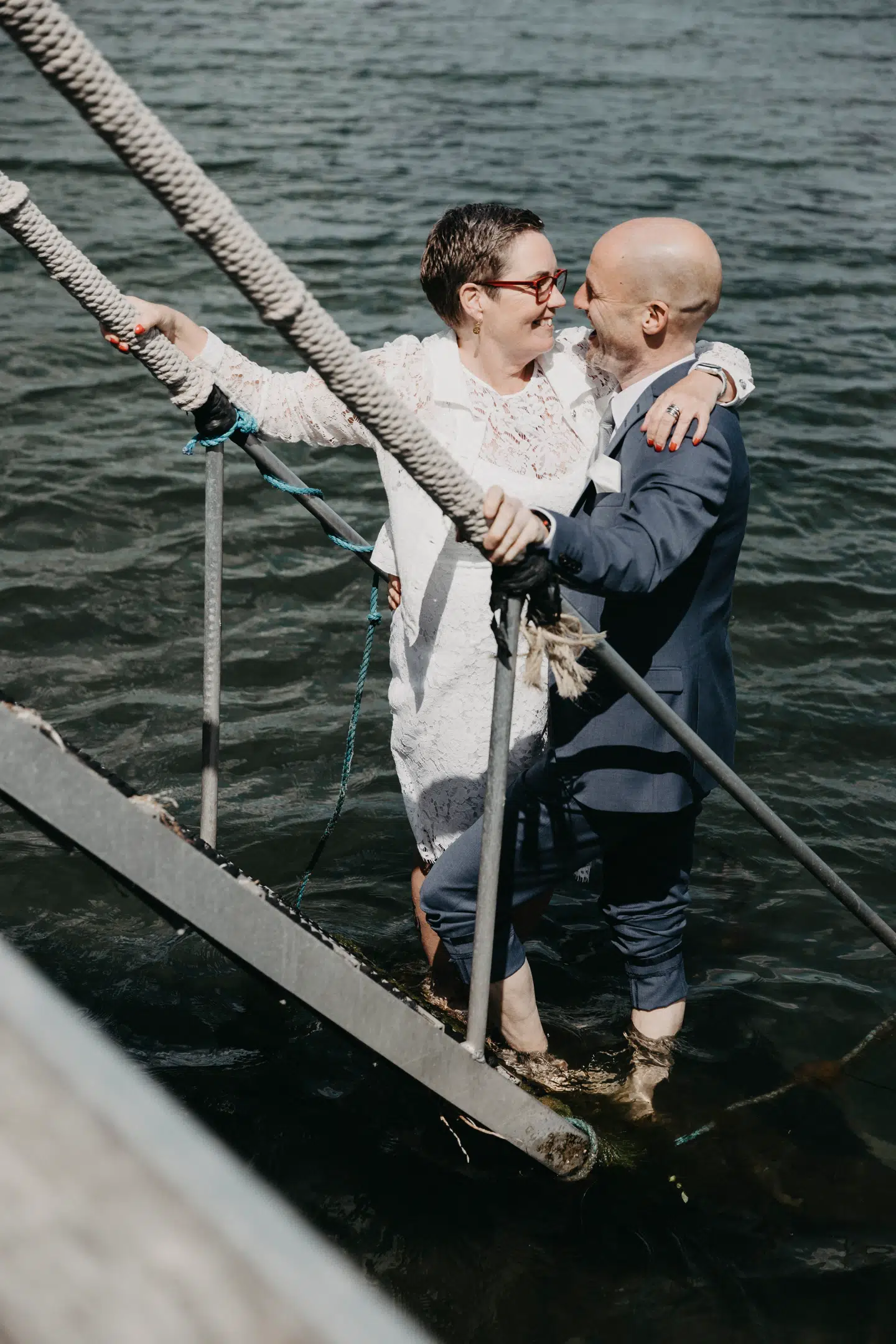 Luna og Anders, da ægteskabet er spritnyt og alt fryd og gammen.