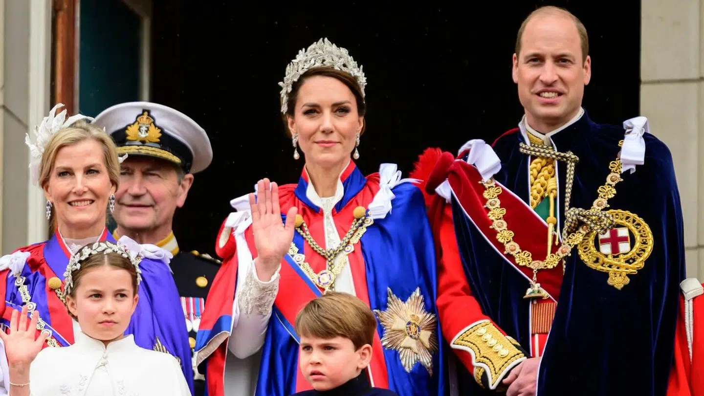 Prins William og prinsesse Kate på kong Charles' kroningsdag.