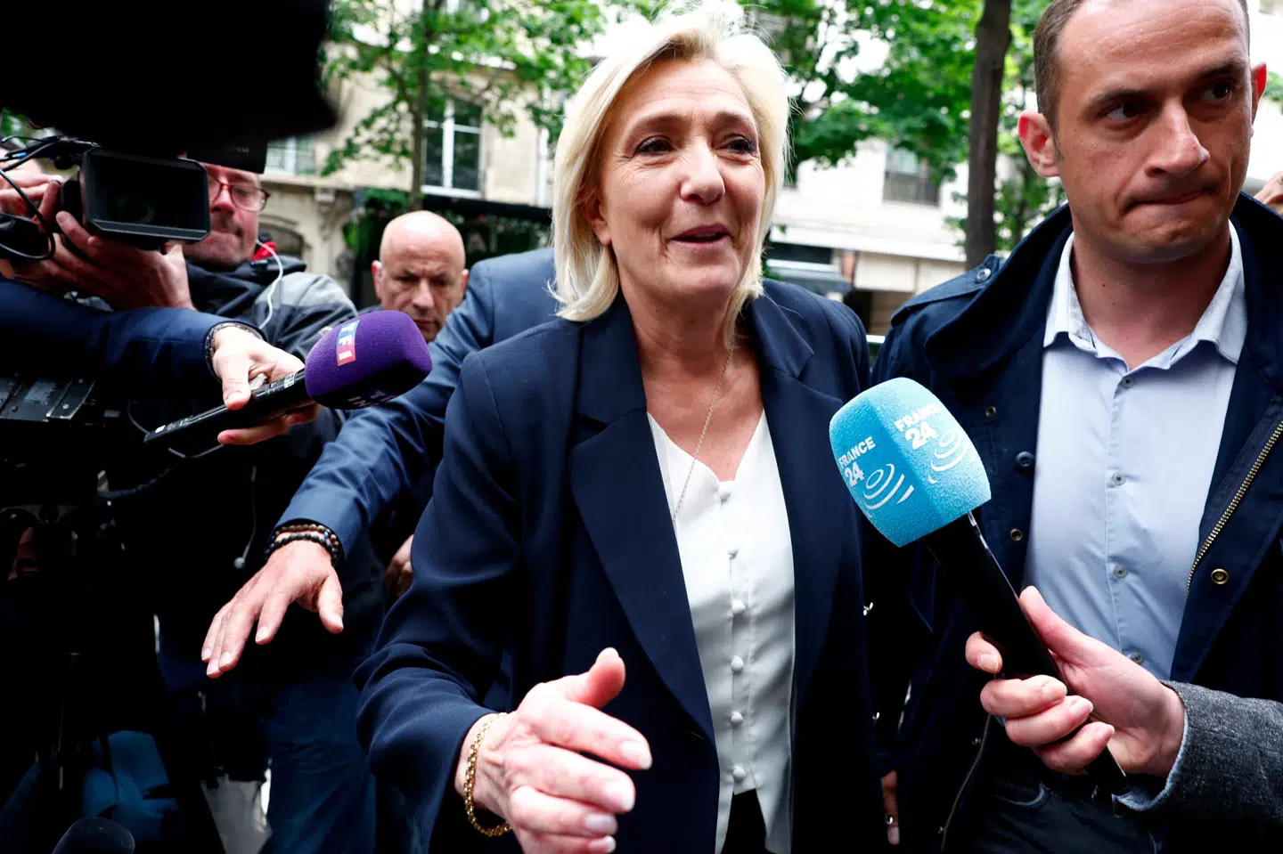 Marine Le Pen og hendes parti, National Samling, står til et fremragende valg, når franskmændene går til stemmeurnerne klokken 08 søndag morgen. (Arkivfoto).