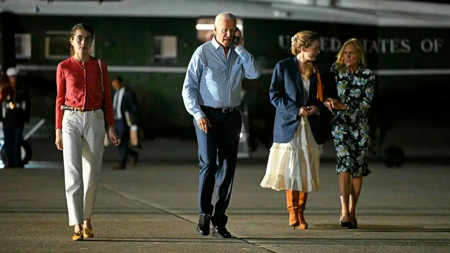 Joe Biden samlede søndag sin familie i Camp David for blandt andet at diskutere fremtiden.