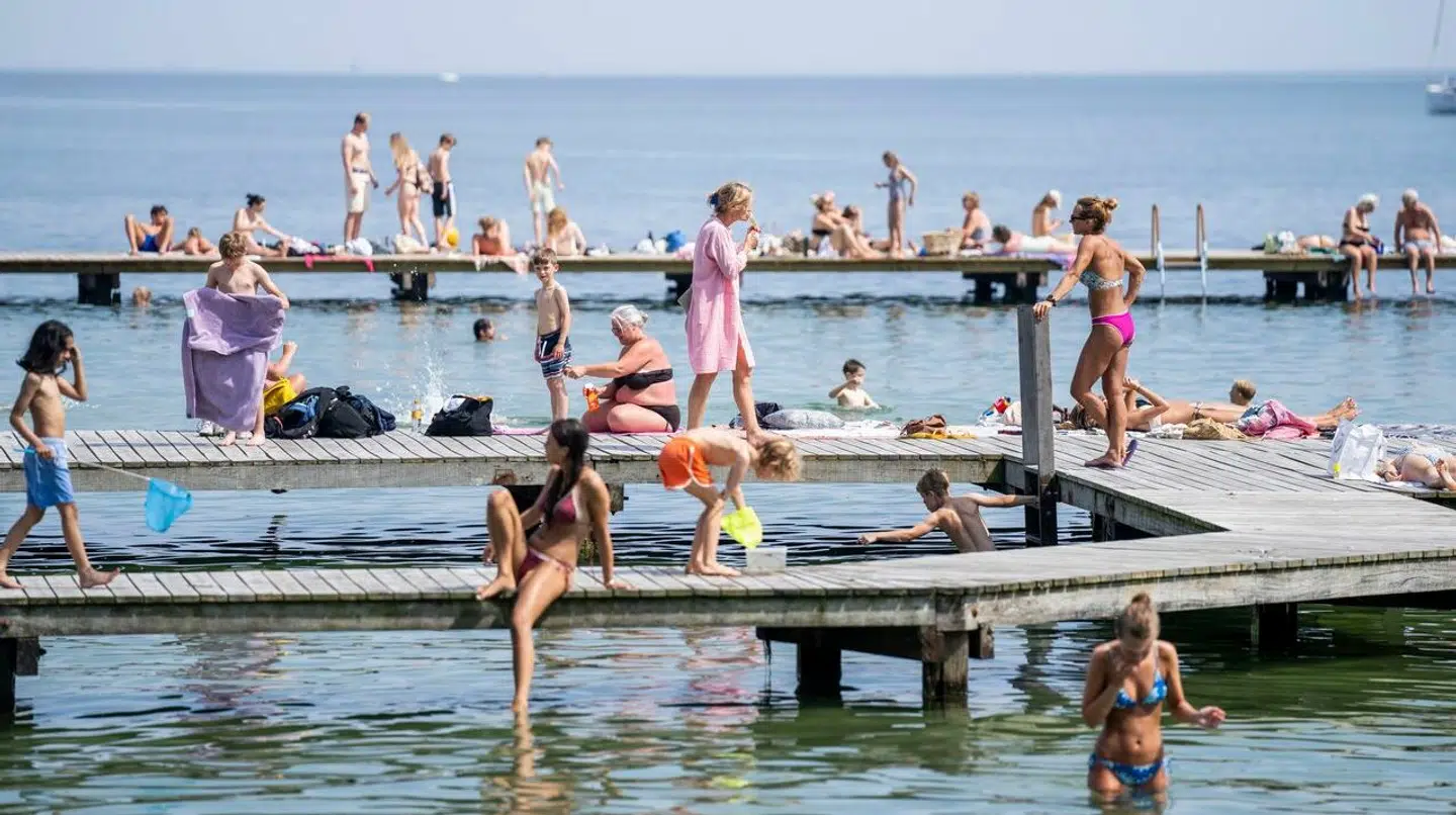 Billedret her er fra 27. juni, men i næste uge ser det ud til at blive så varmt, at en dukkert igen kan blive tiltrængt.